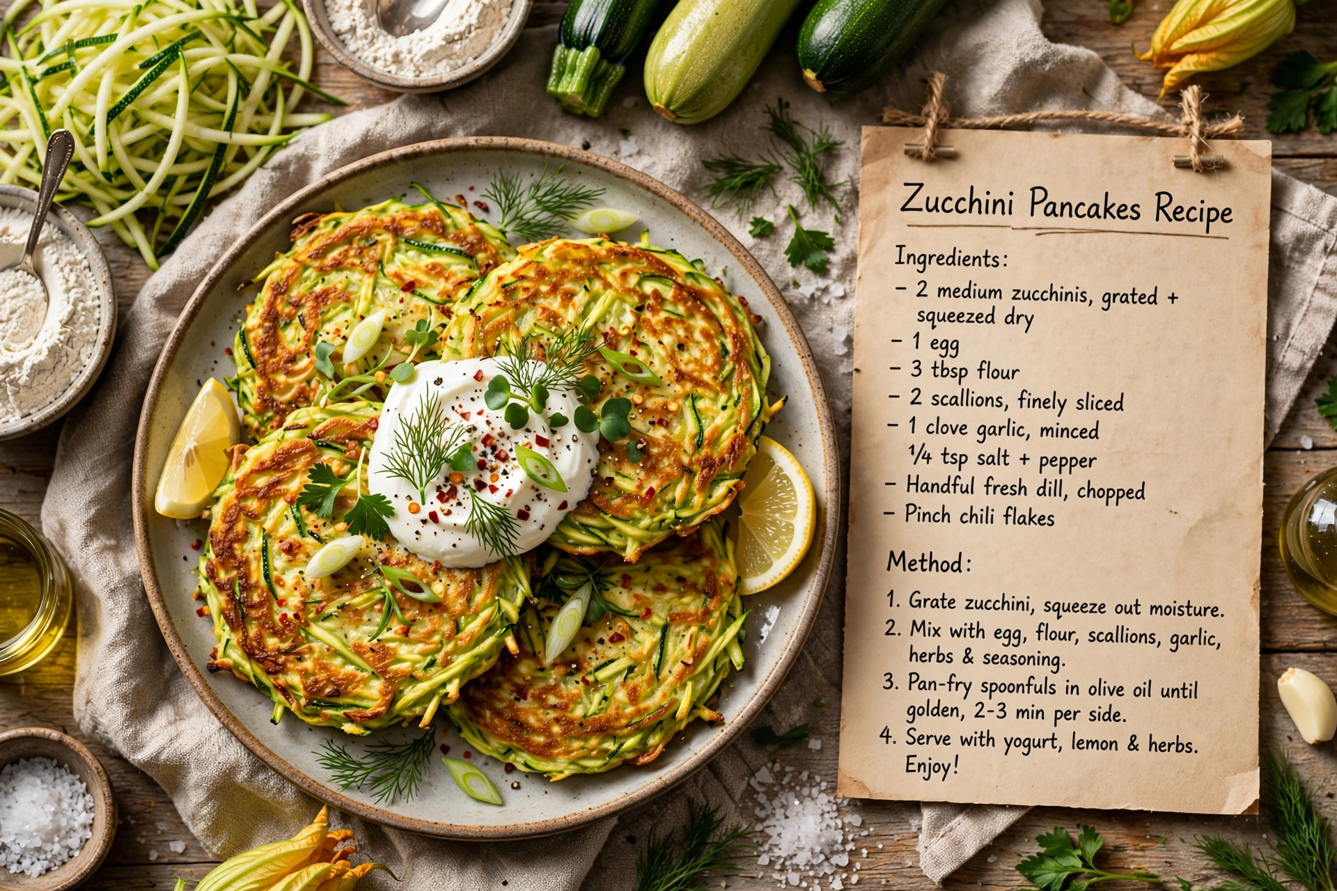 Zucchini Pancakes Recipe (Crispy, Golden, and So Easy)